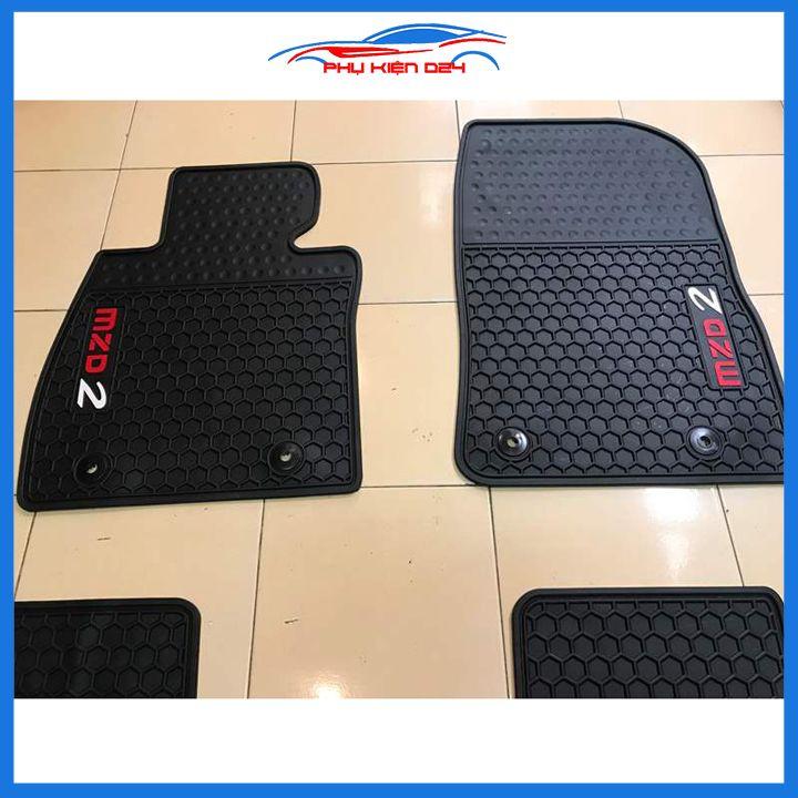 Lót sàn ô tô cao su Mazda 2 2015-2016-2017-2018-2019-2020-2021-2022 không mùi chống trơn trượt
