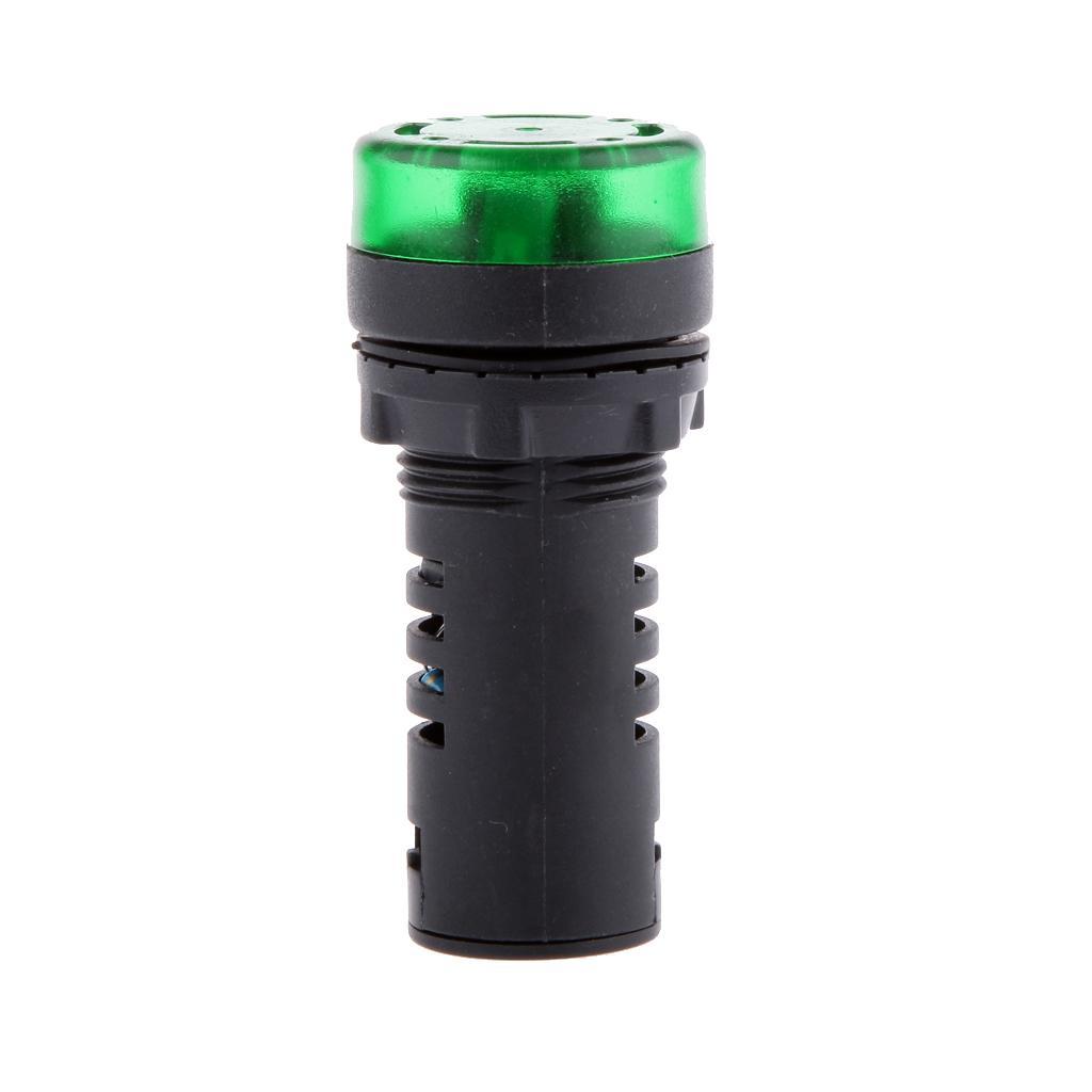 3X 1pc 12V 22mm Flash Light Green LED Beep Indicator -22SM