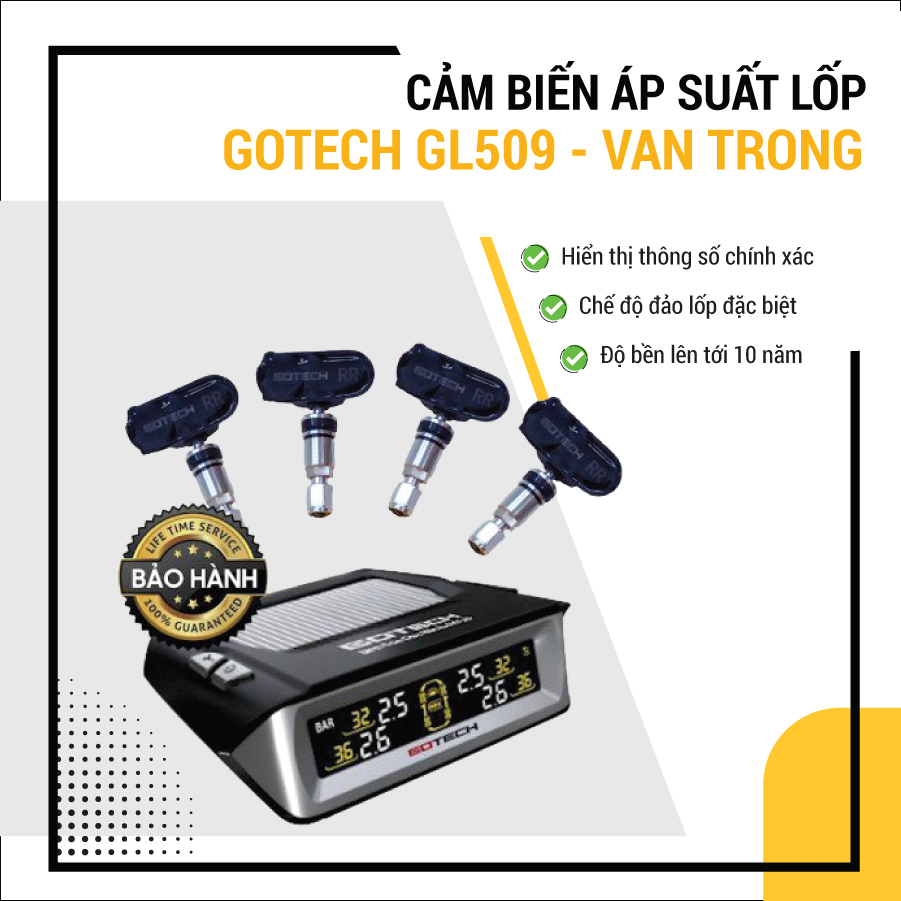 Cảm biến áp suất lốp Gotech GL509 (van ngoài)