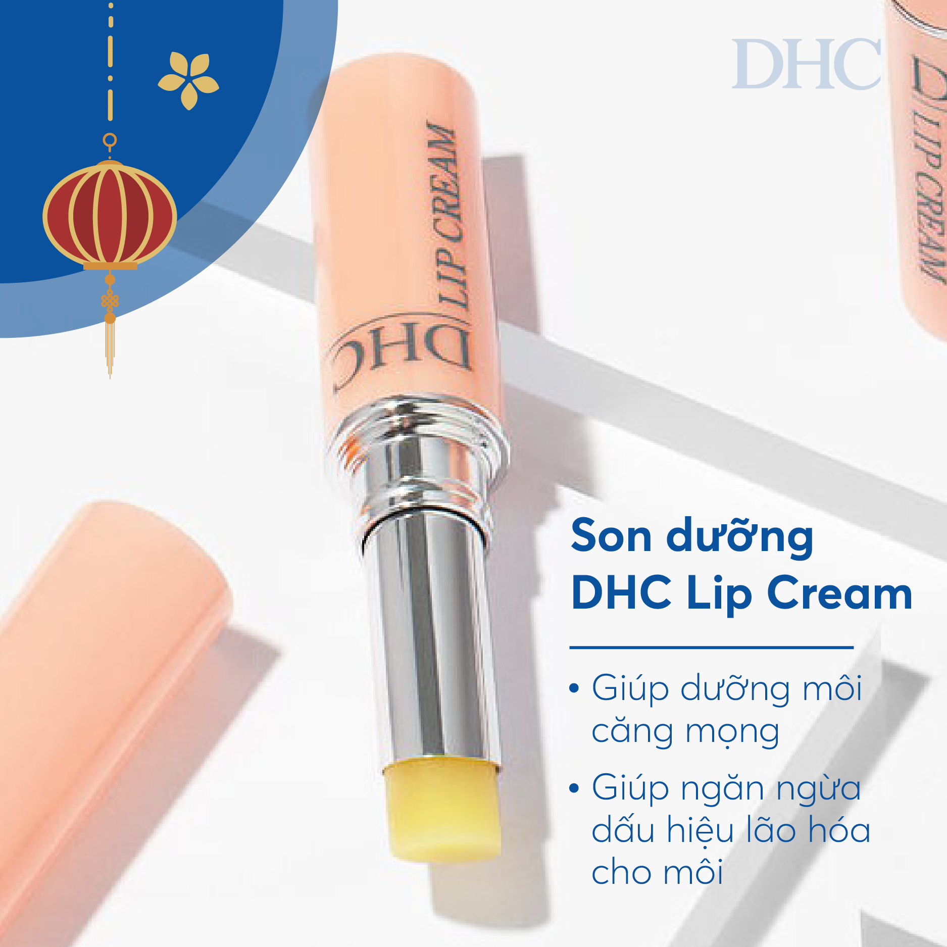 Son dưỡng môi mềm mọng DHC Lip Cream Nhật dưỡng môi khô, làm mặt nạ ngủ cho môi và son lót - Massel Official