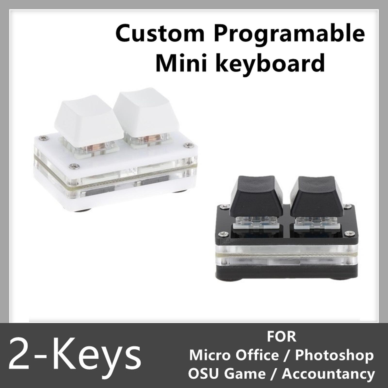 2-Key Game Keyboards Hot Swap Professional Standard Keyboard Programming for PS Designer