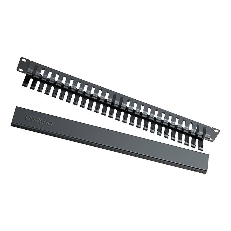 Ugreen UG70425NW128TK 50 cổng bộ kẹp dây cho Patch Panel RJ45 Management Rack màu đen - HÀNG CHÍNH HÃNG