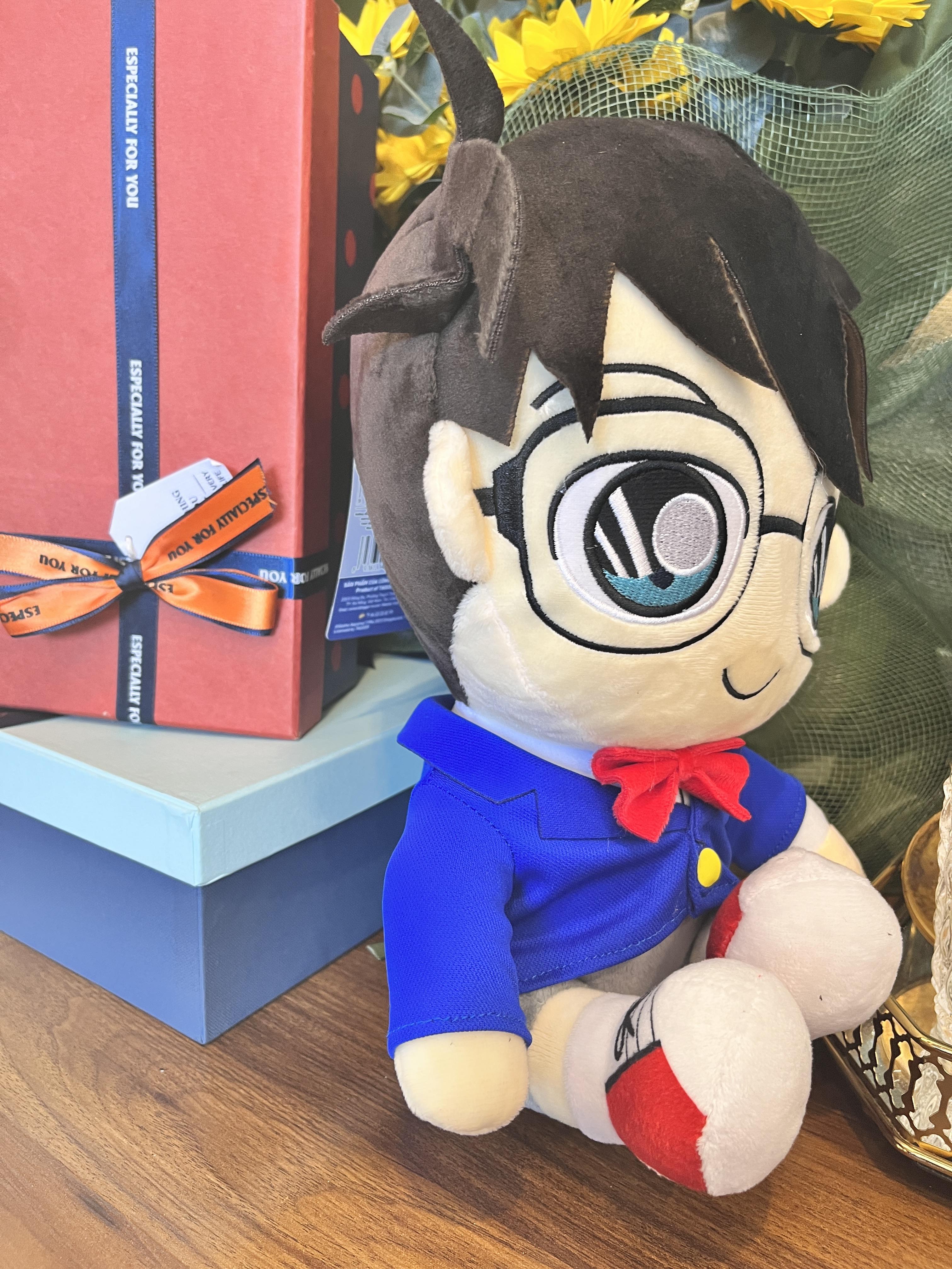 Gấu bông Conan, Thú bông Conan size M, Gấu bông hoạt hình cho bé, Gấu bông mền mịn 33cm - Sản Phẩm Có Bản Quyền, Phân Phối Bởi Teenbox
