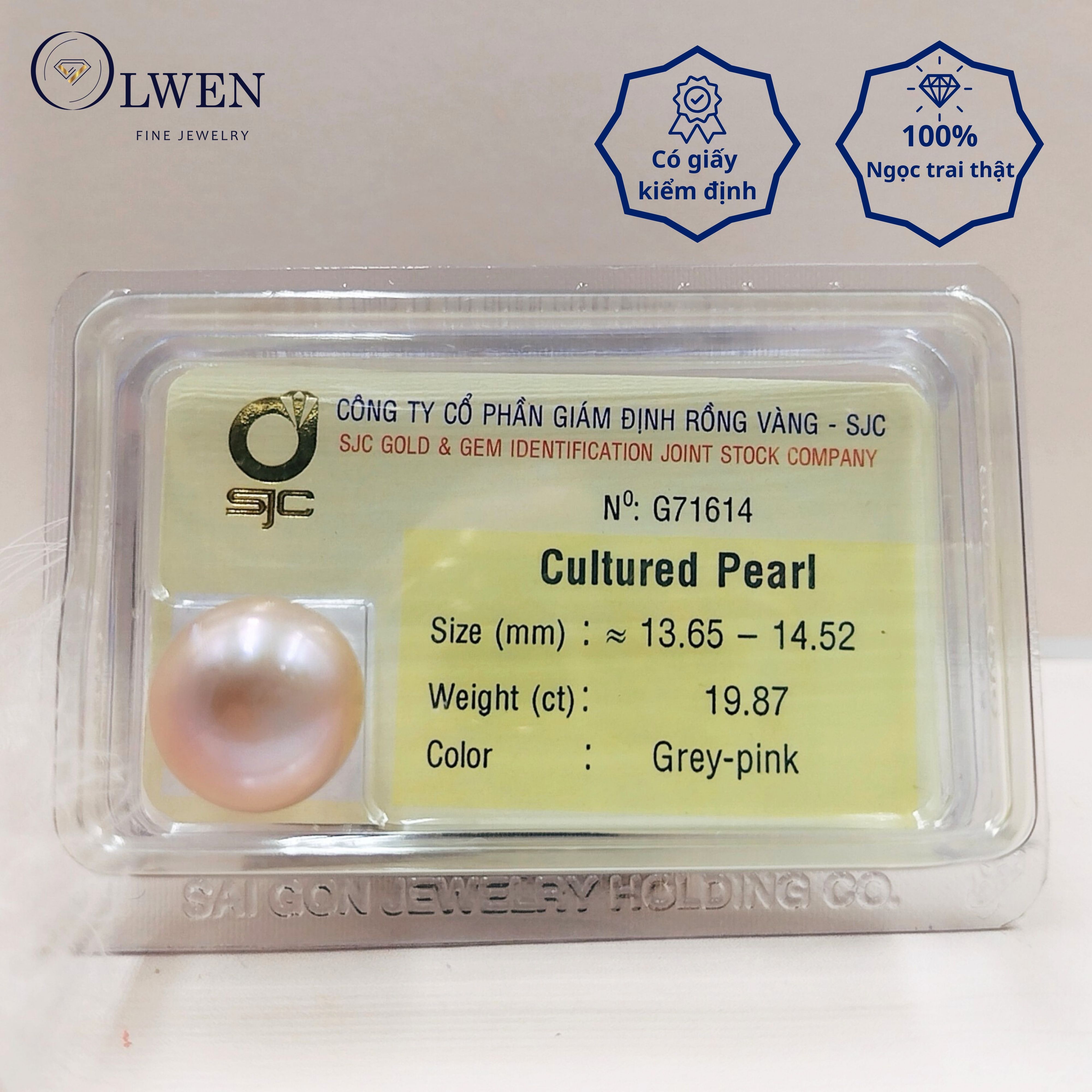 Ngọc trai có kiểm định G71614