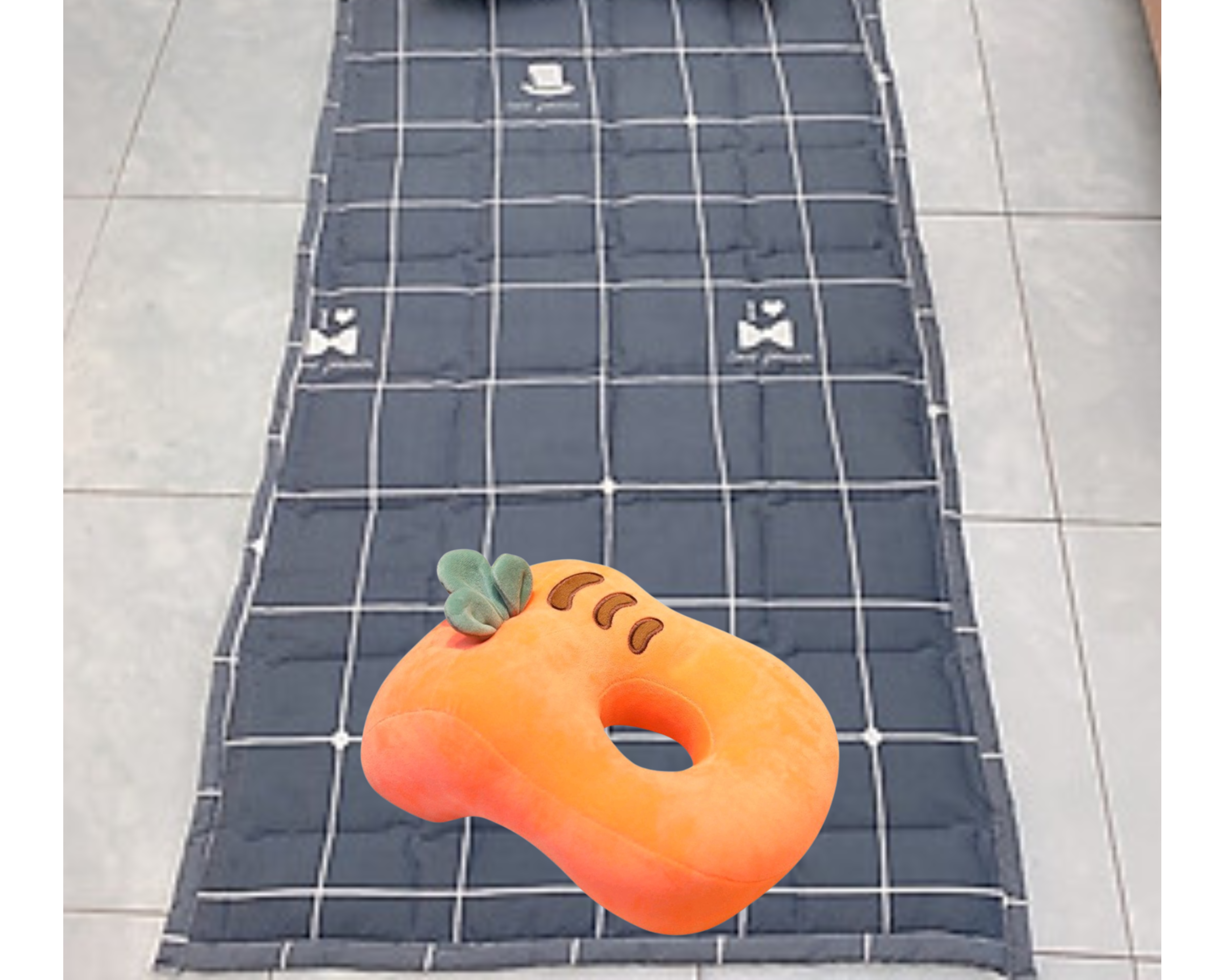 Combo nệm ngủ trưa văn phòng cao cấp 80x190cm + 1 gối màu cam - tặng kèm 1 vỏ gối cotton cùng
