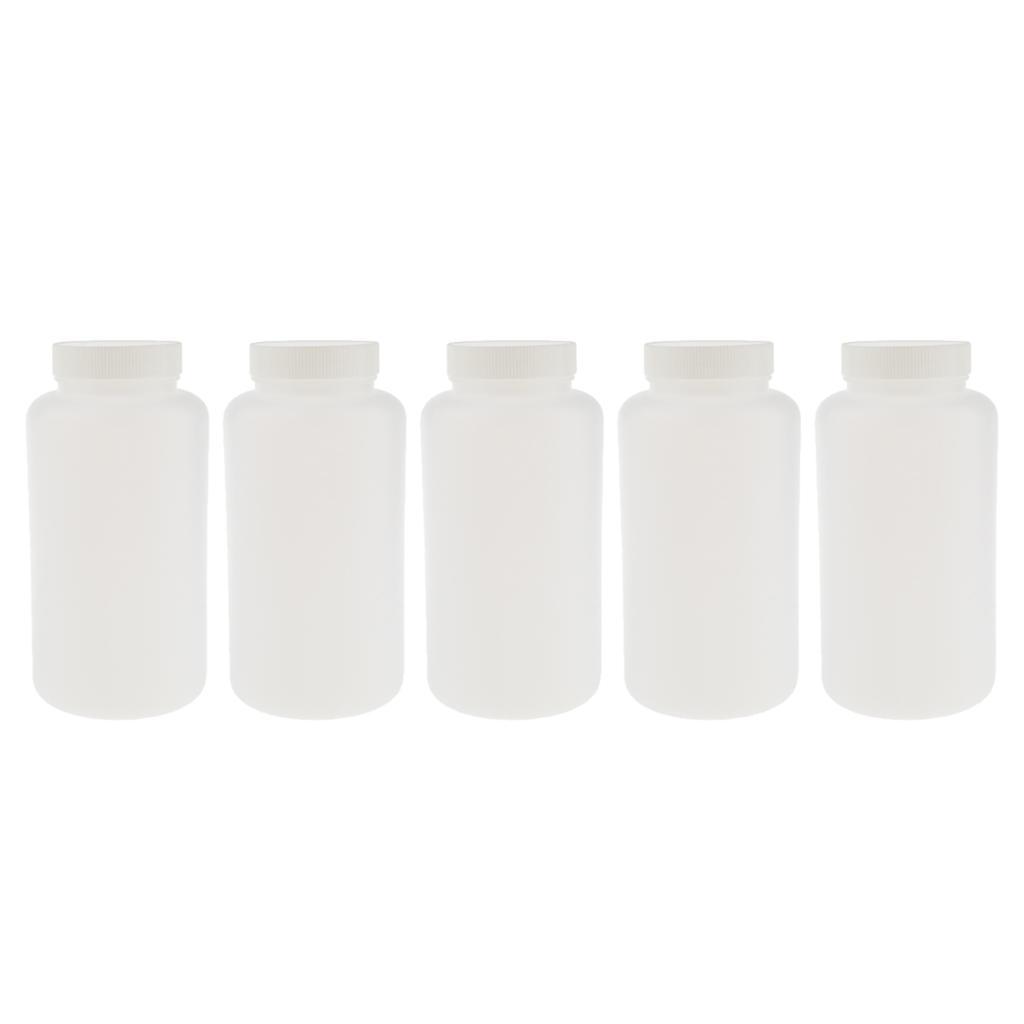 5pcs 1000ml Reagent Bottle with Cap Lab Reagent Bottle Laboratory