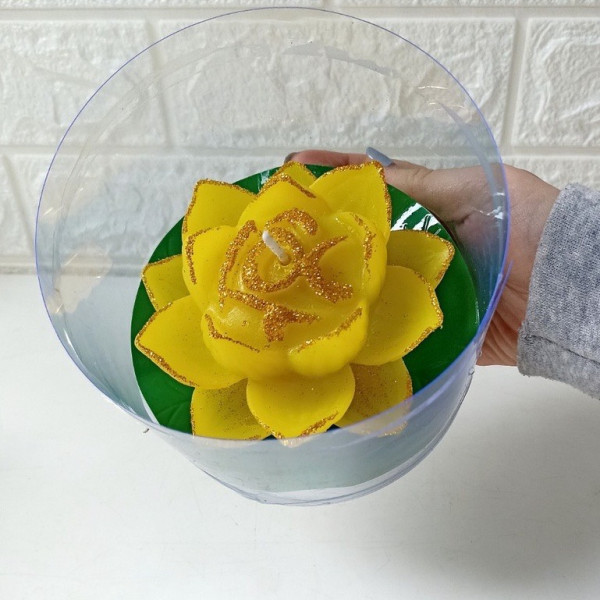 ( MFDJFH 50K ) Nến thơm hoa sen loại chuẩn cỡ lớn 3 tầng, Nến thơm hoa sen có nhũ size to