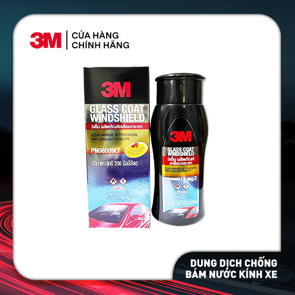 Dung dịch chống bám nước kính xe 3M Glass Coat Windshield 3M 08889 LT 200ml