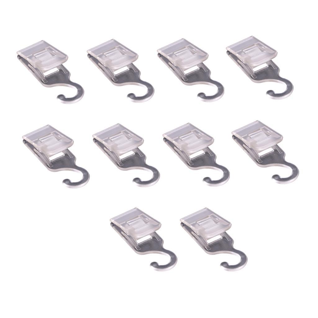 10pcs Portable Laundry Plastic Clips with Hook Sock Hanger Paper Card Clips