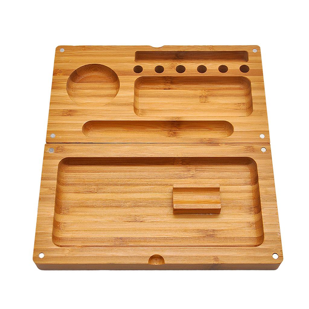 Cigarette Rolling Tray Wooden Plate Tray Smoking Holder Tool Accessories