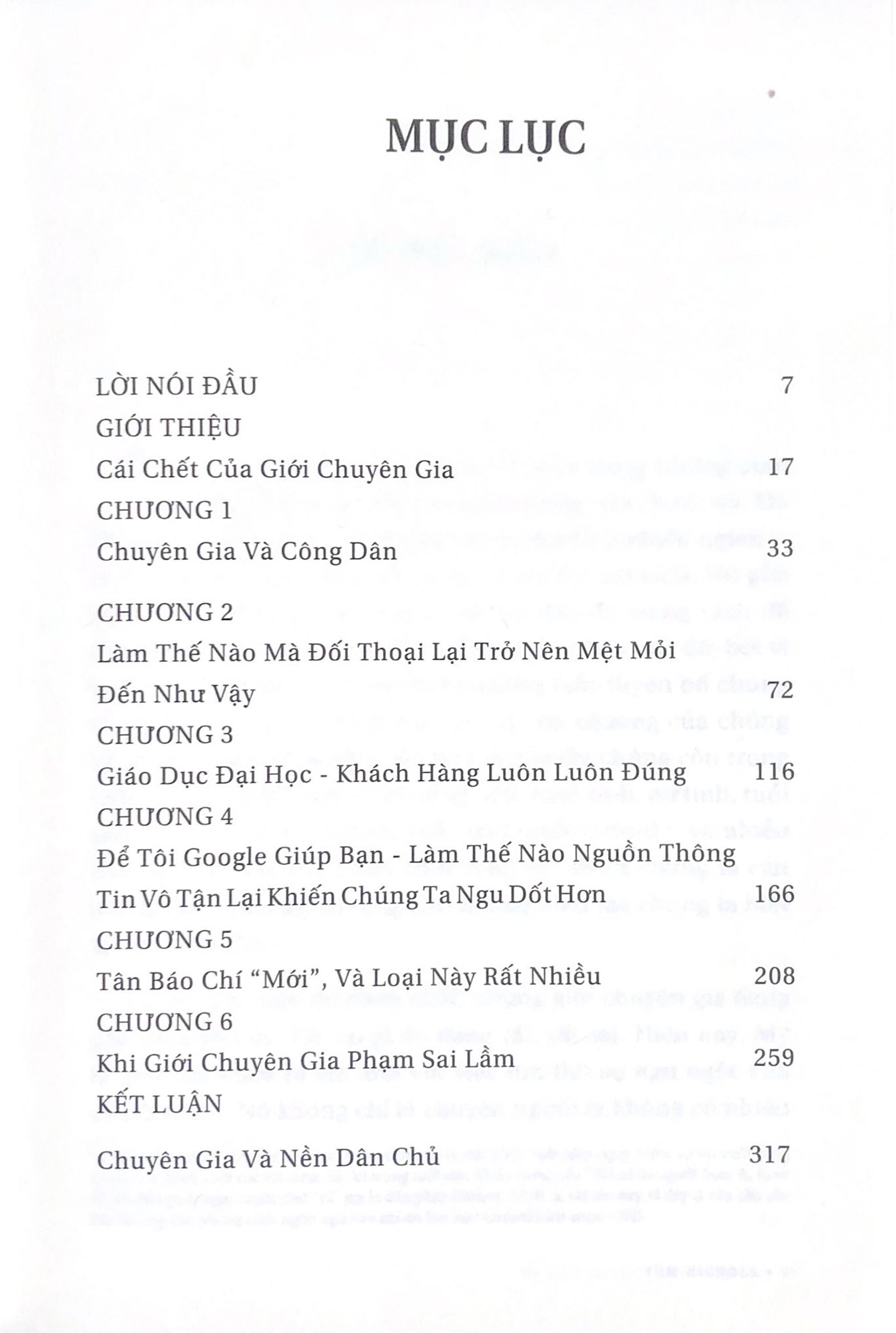 Cái chết của giới chuyên gia