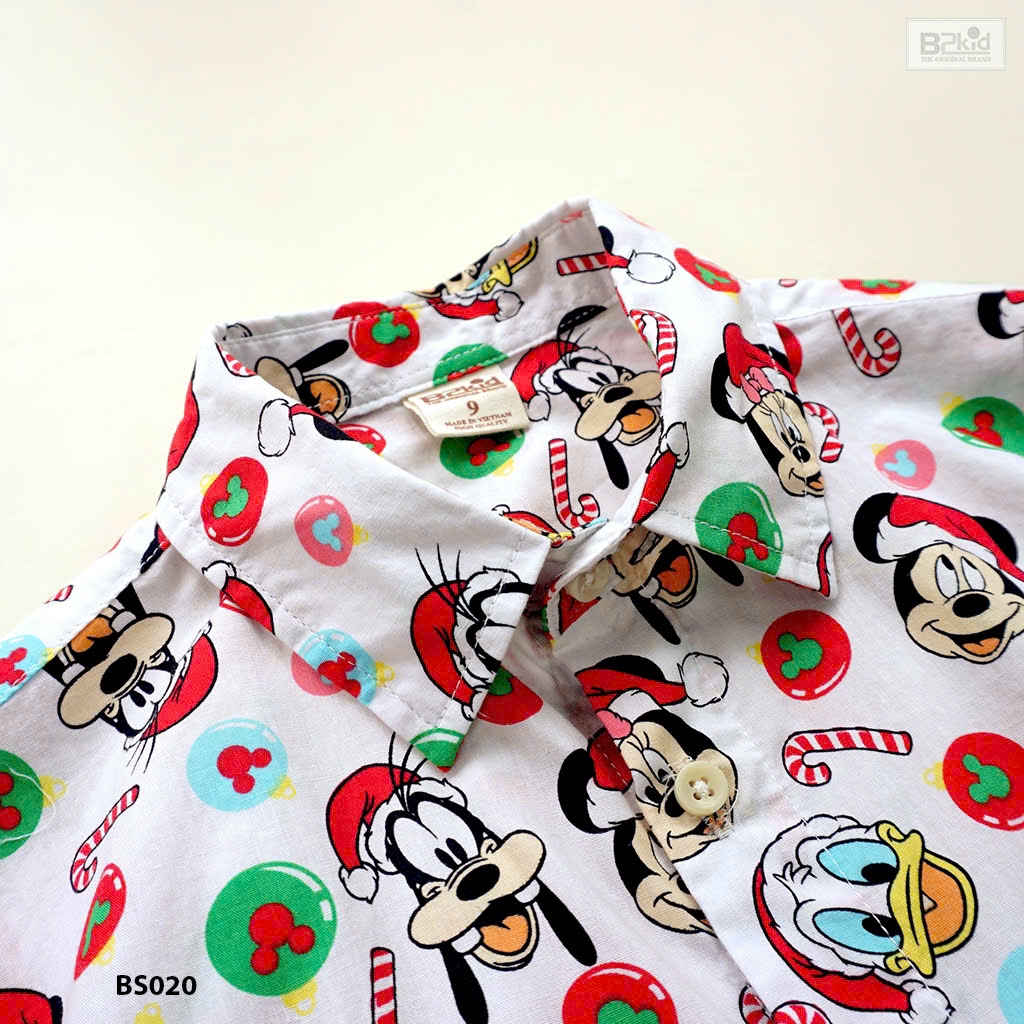 Set bộ sơ mi cho bé trai đi chơi dự tiệc lêc tết noel giáng sinh năm mới