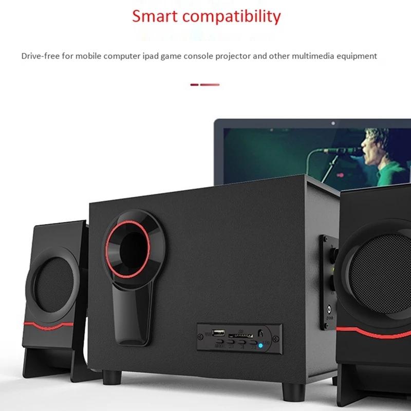 2022. Rạp hát tại nhà Đa phương tiện Loa Bluetooth Loa để bàn Loa siêu trầm Kết nối USB 3,5 Mm Máy tính xách tay Soundbar Âm thanh nổi 3D Màu sắc: Đen