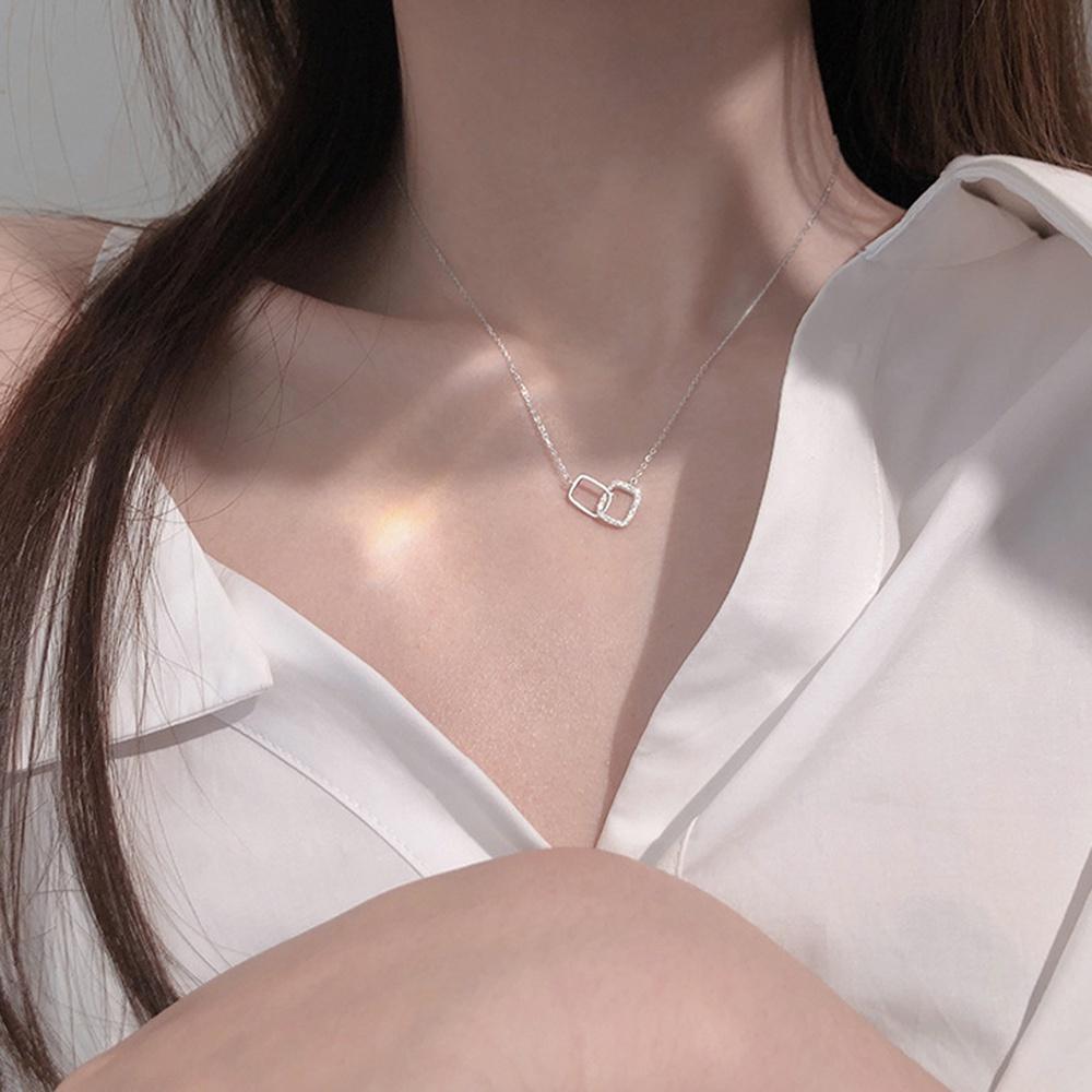 Vòng Cổ Choker Mặt Vuông Tròn Và Vuông Đơn Giản Sang Trọng Cho Nữ
