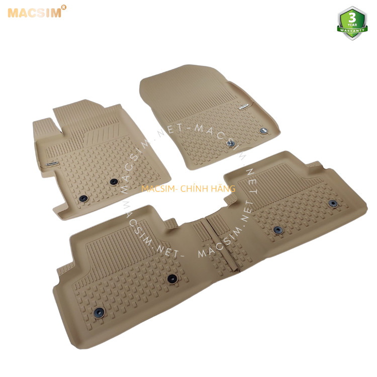 Thảm lót sàn ô tô nhựa Silicon Honda CIVIC 2012-2015 Beige Nhãn hiệu Macsim