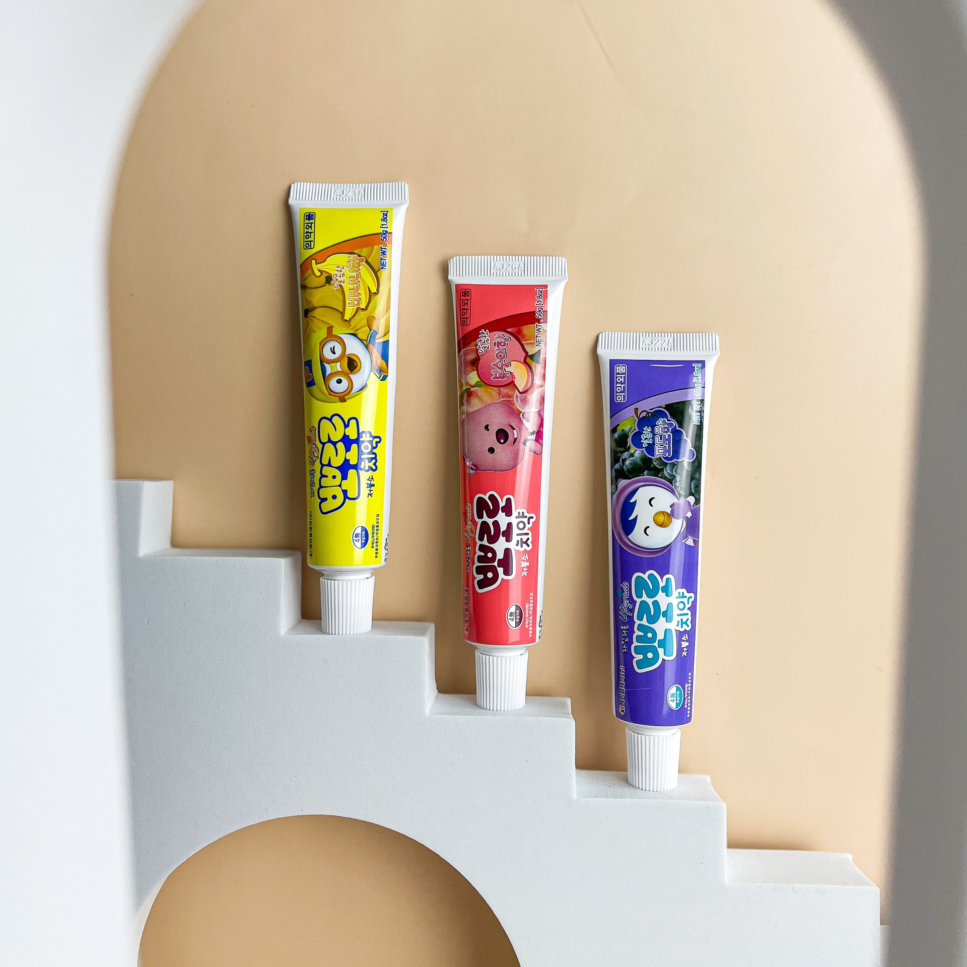 Kem đánh răng Pororo có thể nuốt được cho bé từ 3 tuổi - vị Đào 50g