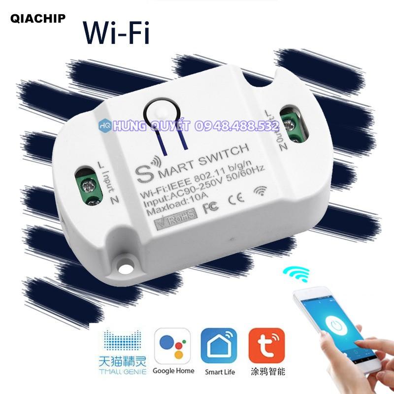 Công tắc thông minh wifi công tắc không dây điều khiển từ xa qua điện thoại công tắc hẹn giờ QIACHIP Smart Home Hàng nhập khẩu