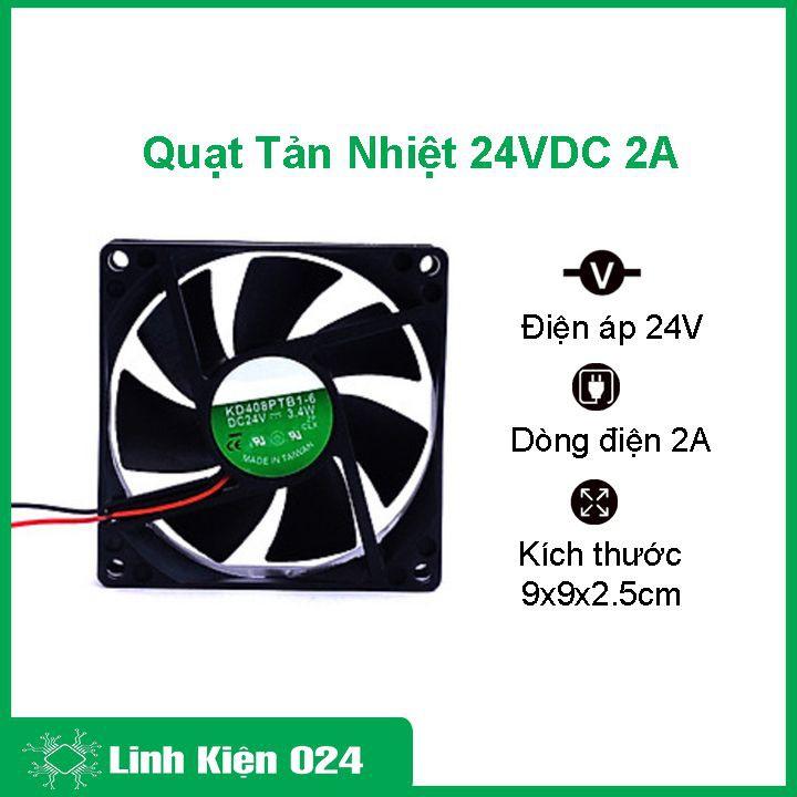 Quạt tản nhiệt 9x9x2.5cm 24VDC 0.2A