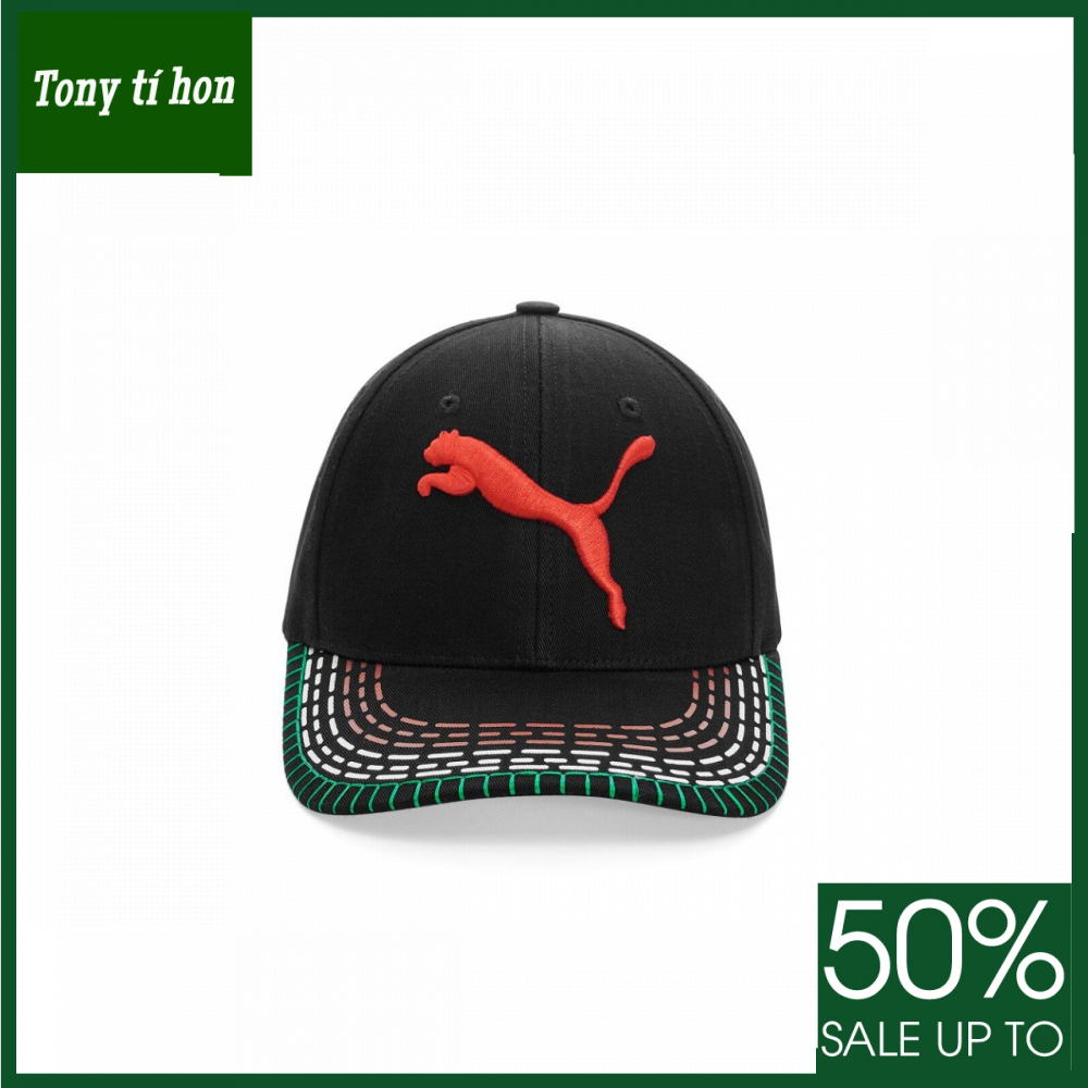 Tony tí hon - Mũ/nón kết lưỡi trai pm thêu hình báo sư tử đỏ thời trang nam nữ cao cấp - nhiều màu - màu đen