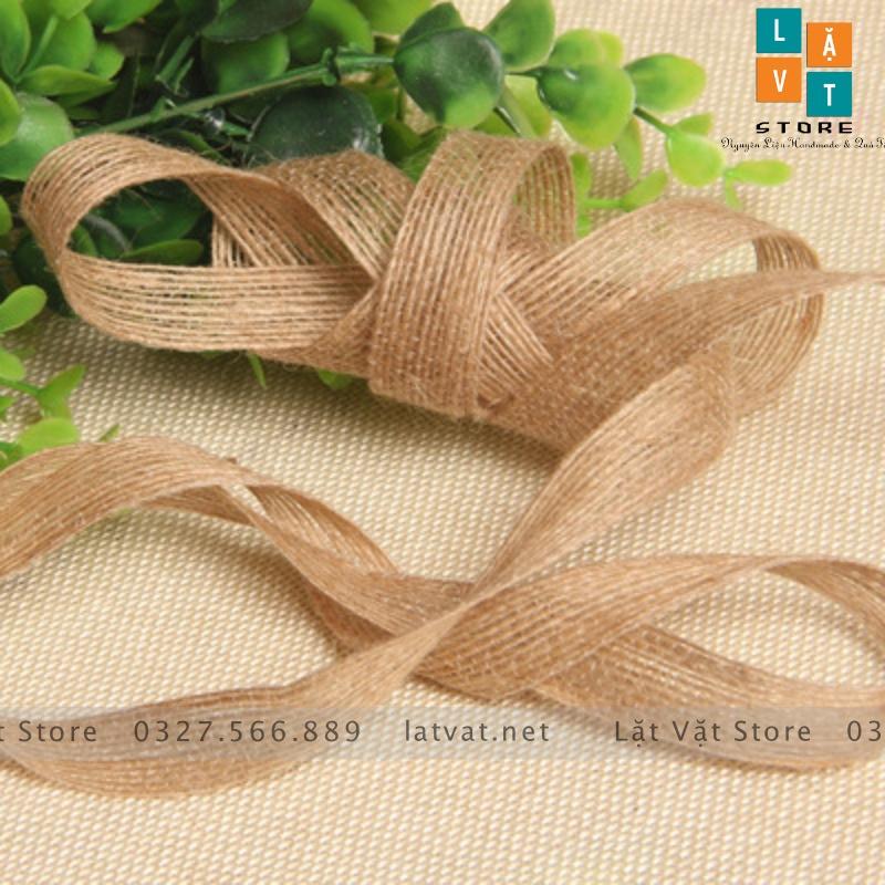 Ruy băng DIY lụa ephedra sáng tạo từ cây gai dầu trang trí, handmade, tiệc cưới, Giáng sinh- ribbon Decor