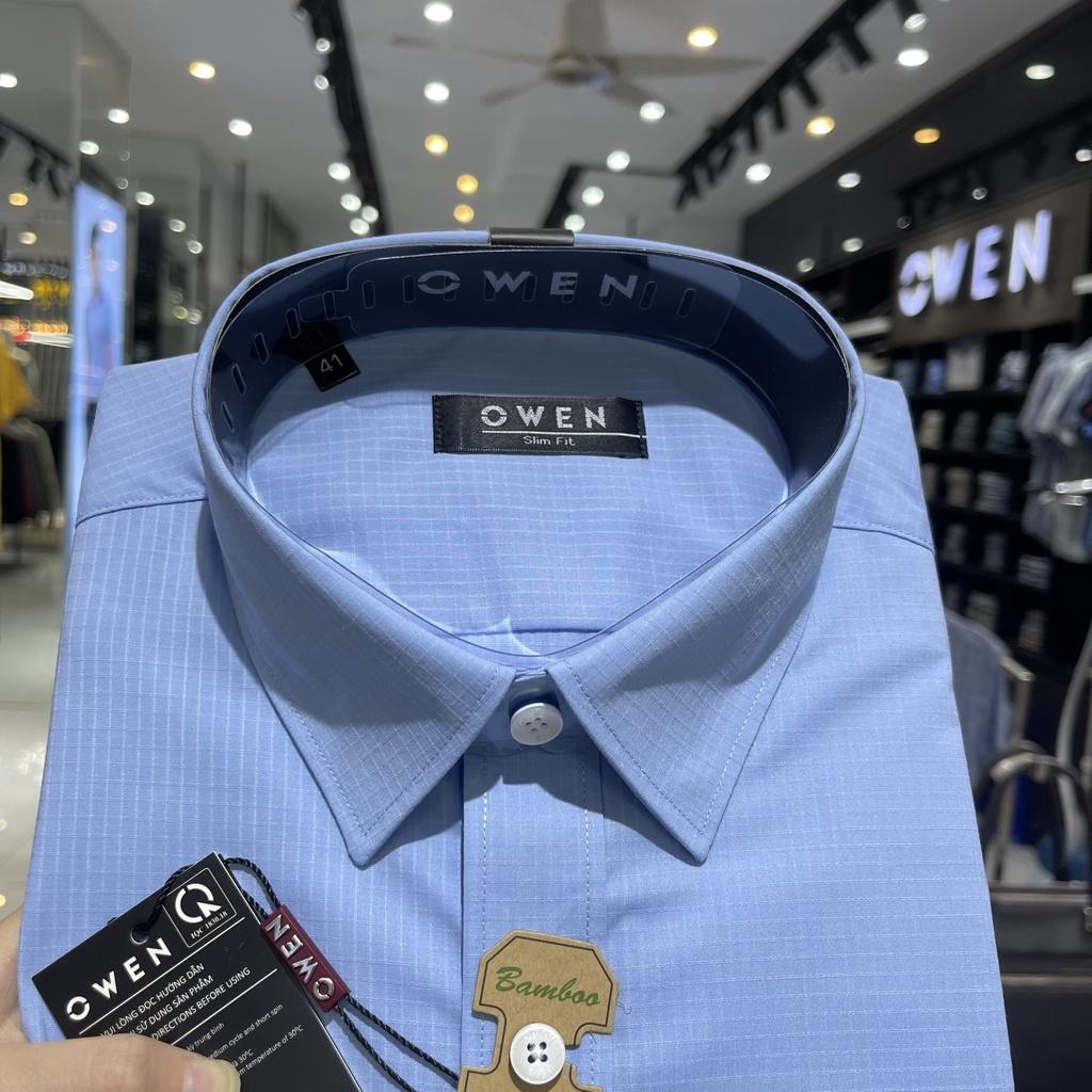 Áo Sơ mi Owen nam dài tay dáng Slimfit sợi Tre mềm mịn mát Mã AS220841D