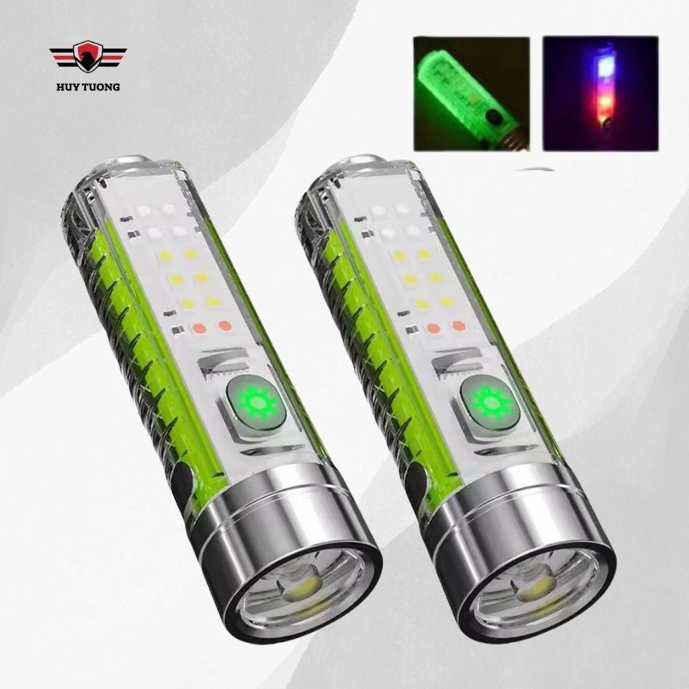 Đèn pin mini siêu sáng chống nước, cầm tay chiếu xa 4 chế độ - Huy Tưởng