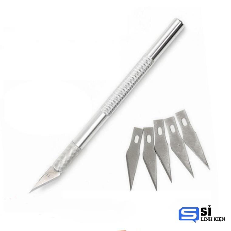 Bộ Dao Khắc Đa Năng, chạm trổ Gỗ thẩm mỹ Cán Nhôm Dài 14cm