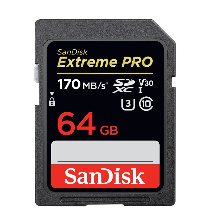 Thẻ Nhớ SDXC SanDisk Extreme Pro U3 V30 64GB 170Mb/s - Hàng Chính Hãng