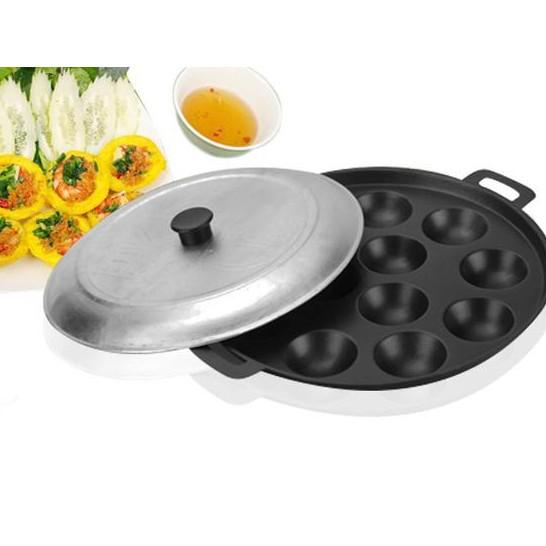 Khuôn Đổ Bánh Khọt 12 Lỗ Thương Hiệu Vạn Lợi loại nắp nhôm