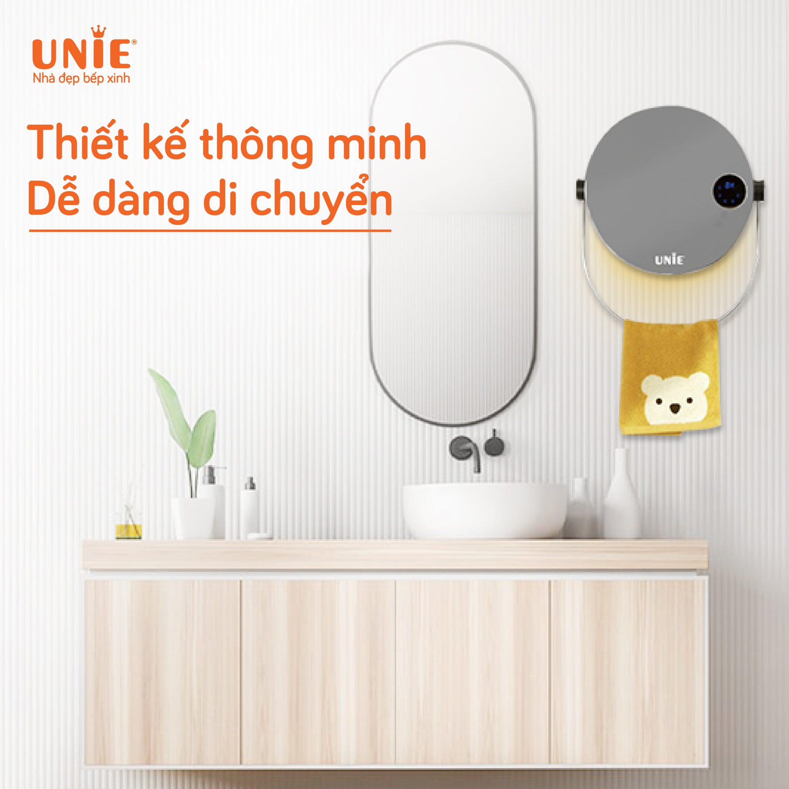 Máy sưởi nhà tắm Unie UE-125 nhỏ gọn - Hàng chính hãng