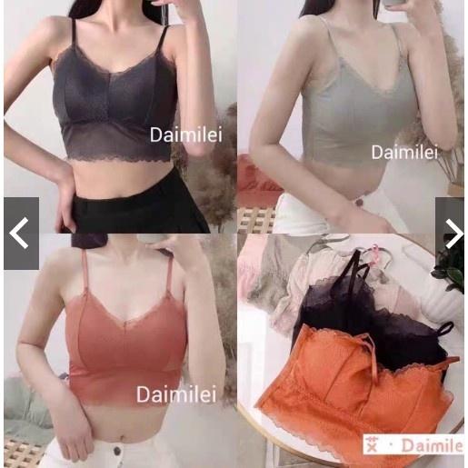 M186. Áo bra ren DAMILEI , bra bralette đệm mỏng dáng croptop siêu hot (có sẵn - miễn ship)