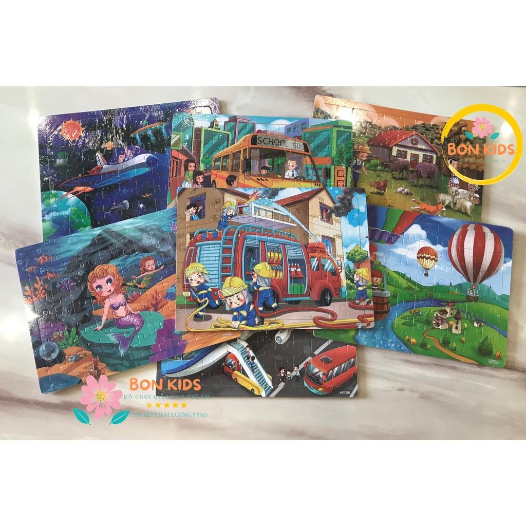 COMBO 5 Tranh xếp hình 60 miếng puzzle - Đồ chơi giáo dục thông minh trẻ em