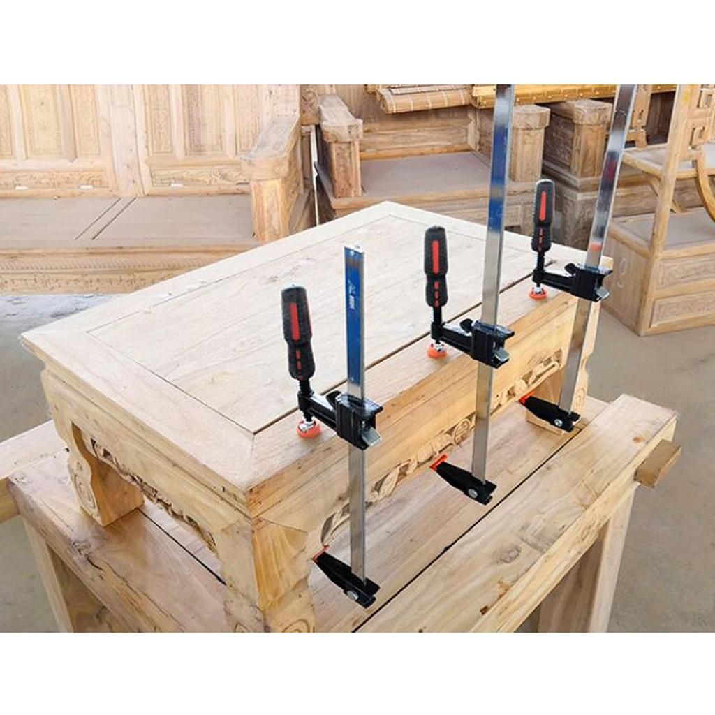 Wood Working Bar F Clamp Grip Ratchet Release Squeeze DIY Hand Gadget 6"