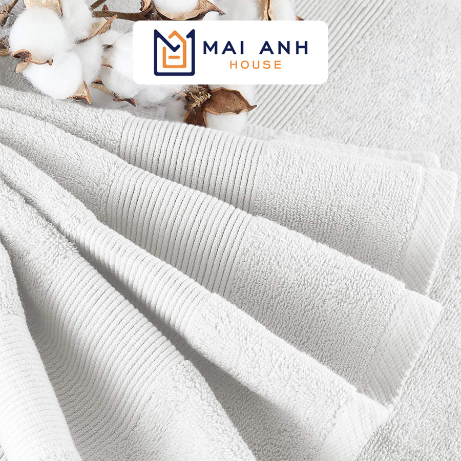 Khăn tắm, khăn gội đầu, khăn lau mặt dùng cho Gia đình, Spa, Khách sạn 100% Cotton thấm hút vải mềm mại không phai màu Mai Anh House