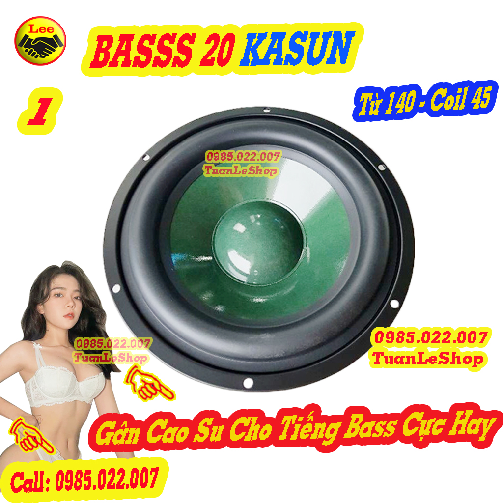 01 LOA BASS 20 KA - SUN MÀNG XANH TỪ 140MM COIL 45 – GIÁ 01 LOA BASS 2 TẤC