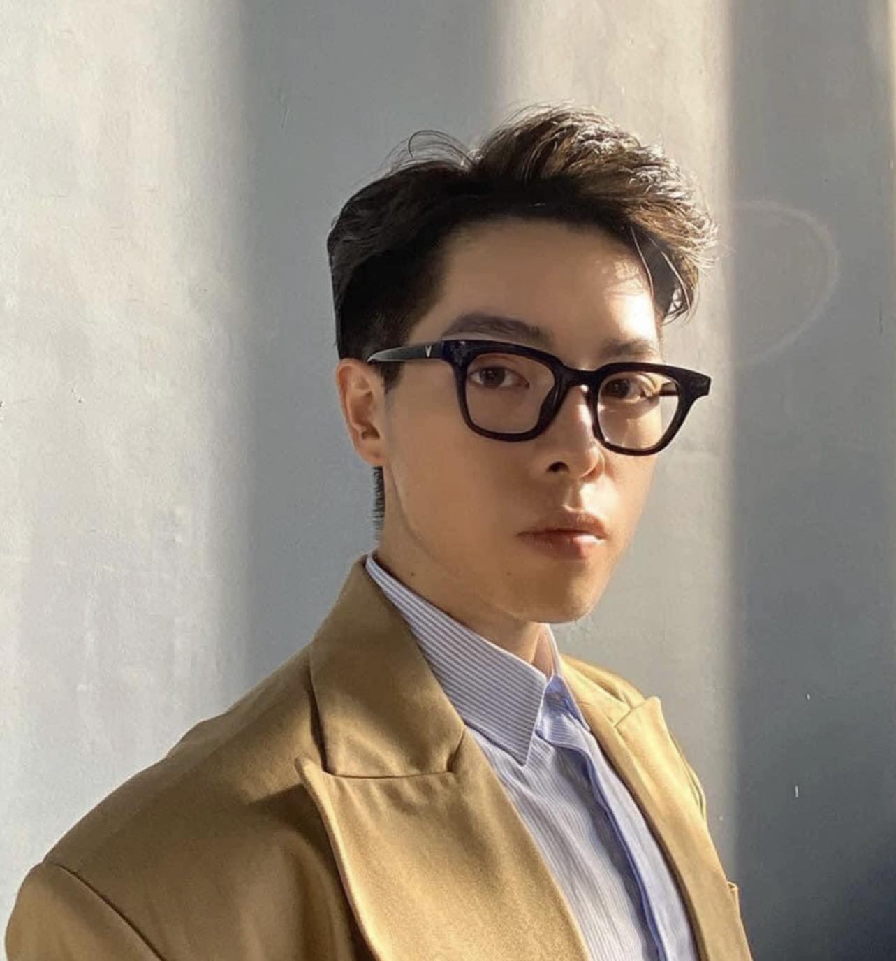 Kính Mắt vuông nhựa Acetate Bản lề chấu vàng cao cấp + Tặng kèm Fullbox phụ kiện