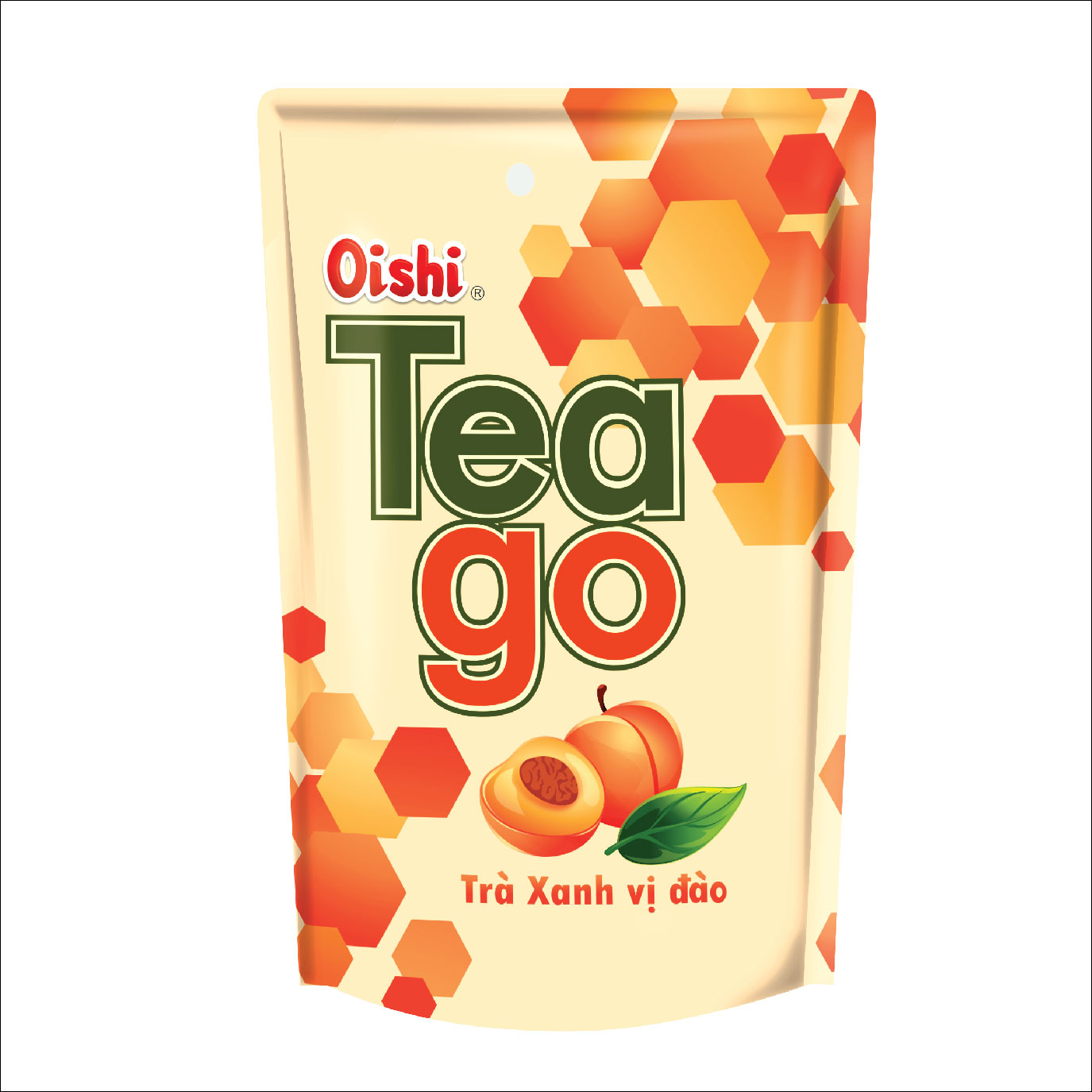 Combo 10 túi Oishi Trà Xanh Vị Đào TeaGo