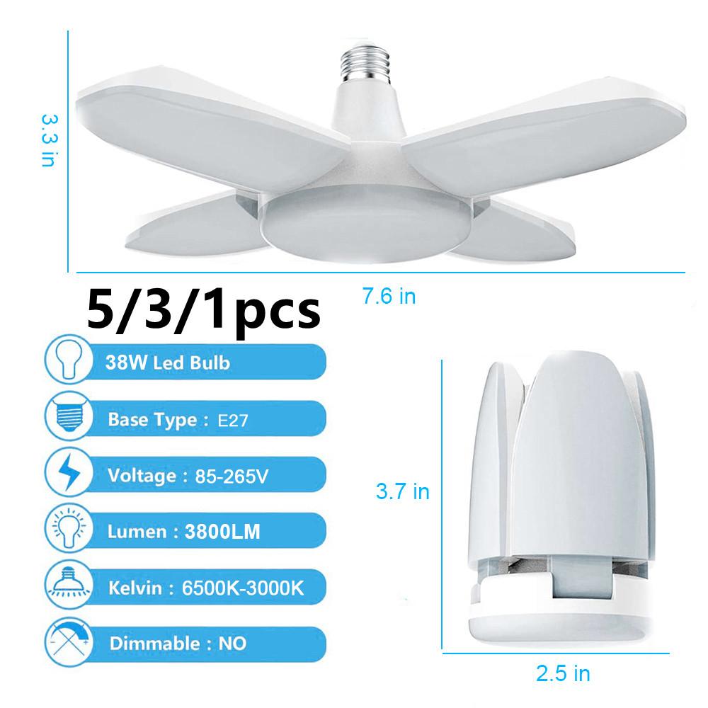 E27 Bóng Đèn LED Cánh Quạt Thời Gian Đèn 85V 265V 28W 90 ° Đèn LED Công Nghiệp Bóng Đèn Cho Gia Đình Âm Trần Nhà Để Xe