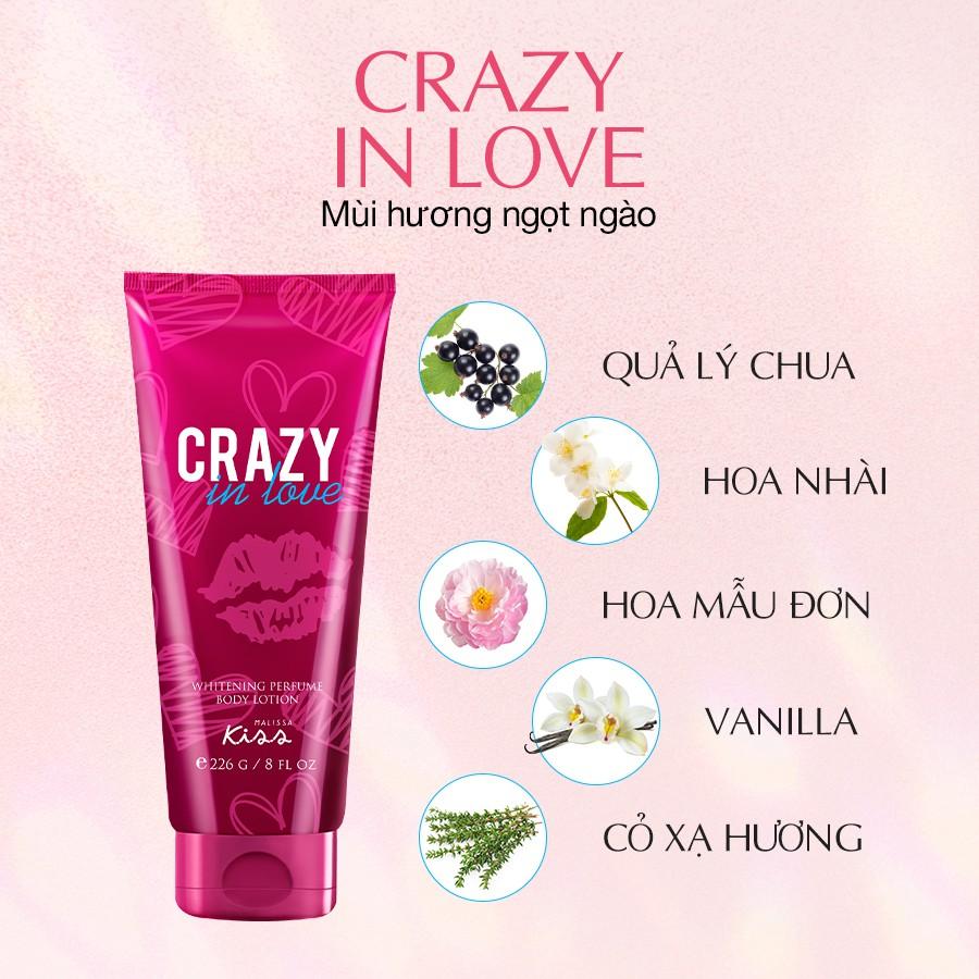 Sữa Dưỡng Trắng Da Toàn Thân Hương Nước Hoa Crazy In Love 226g