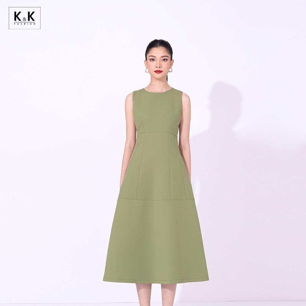 Đầm Đuôi Cá Dự Tiệc Dáng Dài Sát Nách K&amp;K Fashion KK119-20 Chất Liệu Tencel