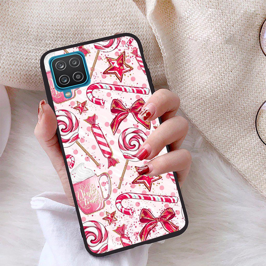 Ốp lưng dành cho Samsung Galaxy A12 viền dẻo TPU Bộ Sưu Tập Giáng Sinh Vui Vẻ - Tặng giá đỡ điện thoại in logo iCase - Hàng chính hãng