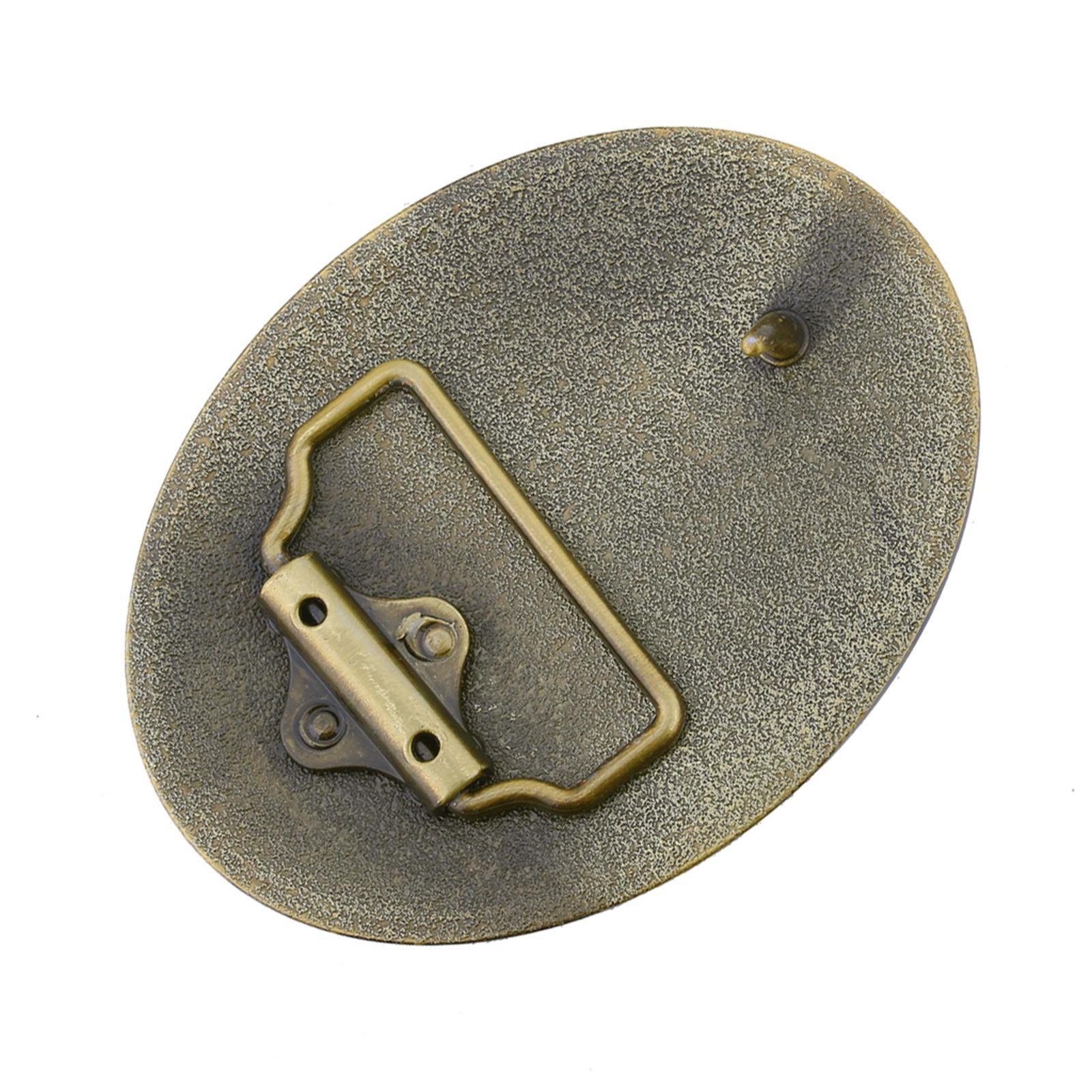 Men's Cowboy Belt Buckle Antique Engraved Animal Floral Novelty Buckles Bronze