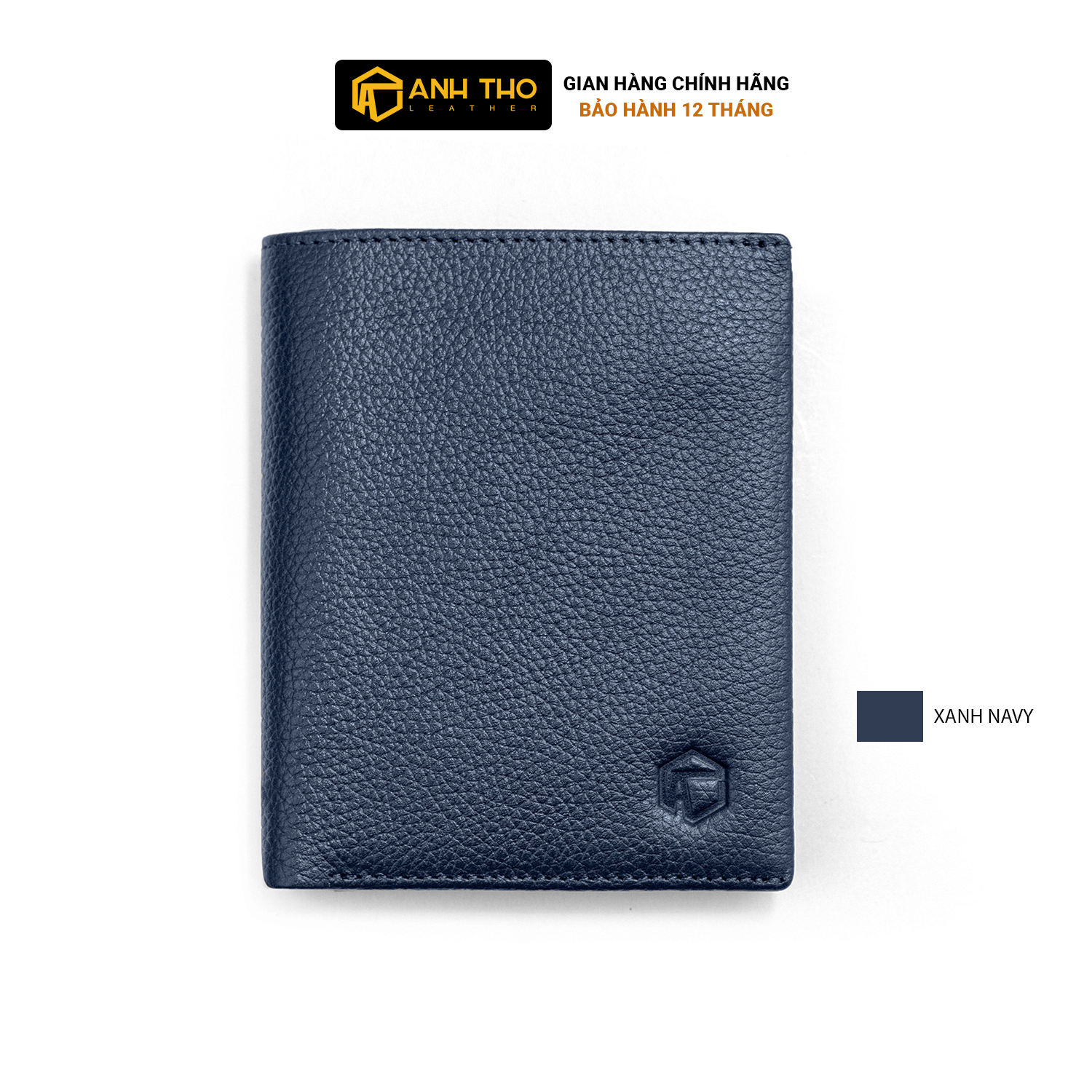 Ví đứng VICTOR - Da bò hạt | Anh Tho leather