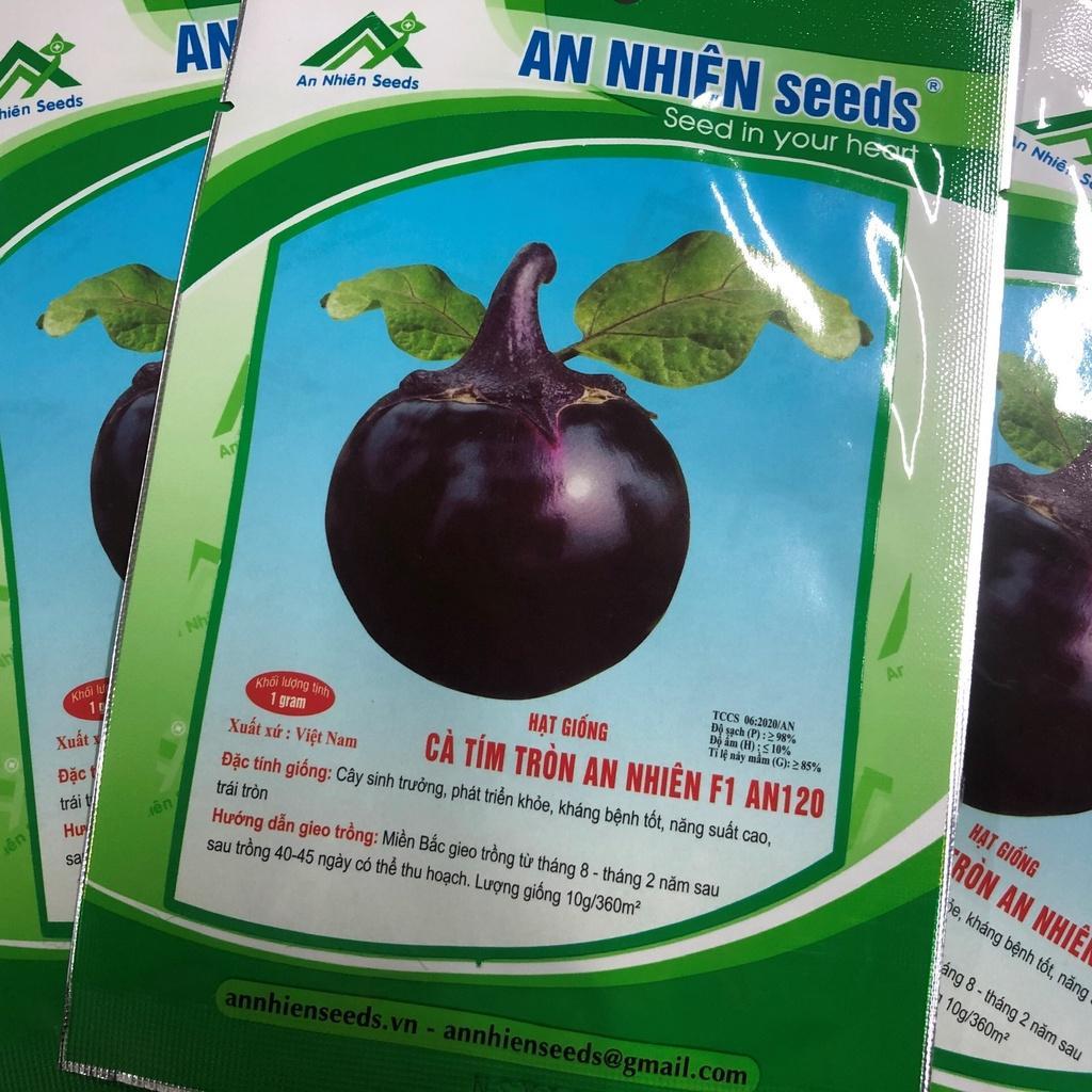 HẠT GIỐNG CÀ TÍM TRÒN TUÍ 1G - DỄ TRỒNG NHANH ĂN