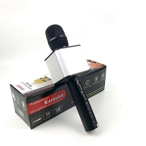 Micro karaoke không dây bluetooth kiêm loa nghe nhạc  3 trong 1 PF72 Gold - Hàng Nhập Khẩu