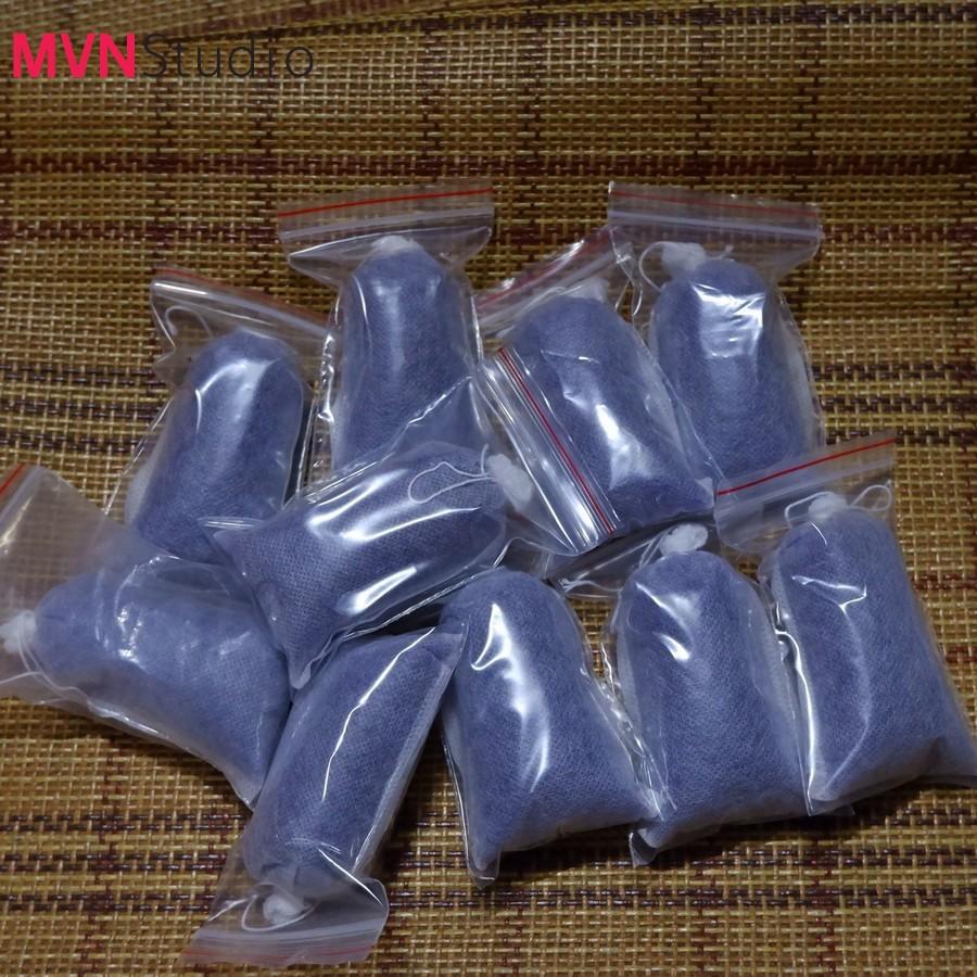Gói 100g và 200g hạt chống ẩm, hạt hút ẩm màu xanh cho máy ảnh