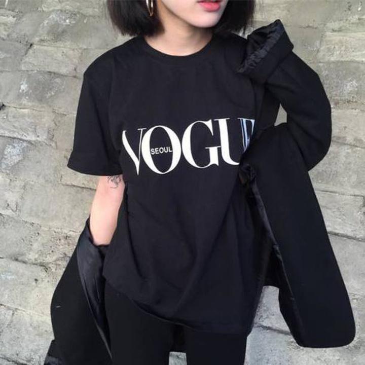 Áo Thun Nữ In Chữ VOGUE Hàn Quốc Đơn Gỉan