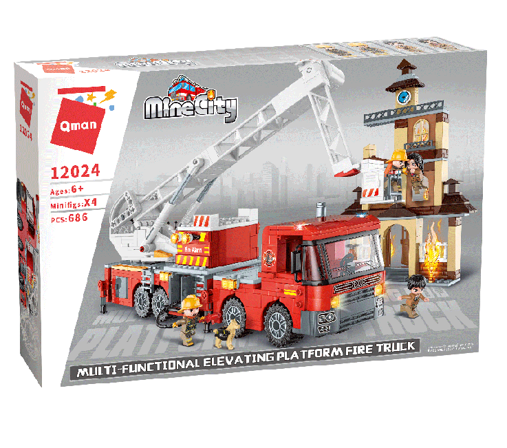 Đồ Chơi Xếp Hình Cứu Hỏa Ngôi Nhà Qman 12024 cho bé trai từ 6 tuổi