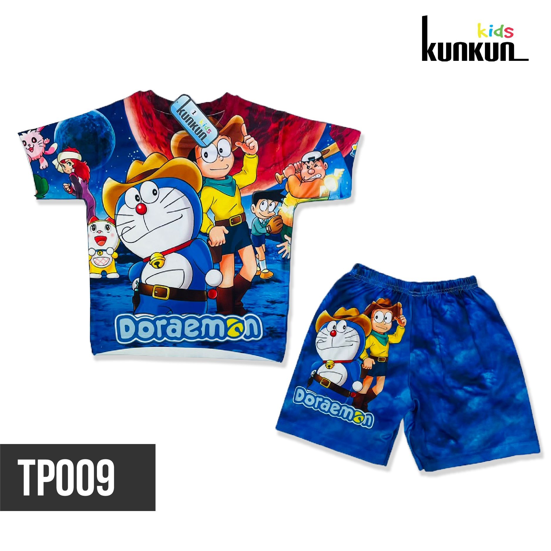 Bộ Quần Áo Trẻ Em In 3D Doraemon