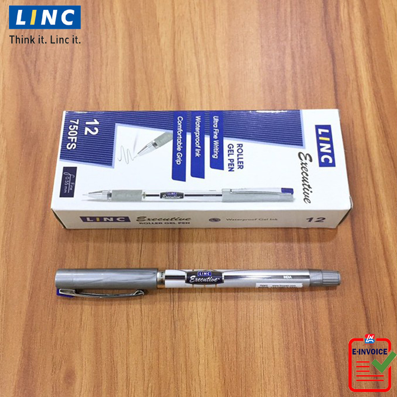 Bút gel Linc Executive Sharpline 750FS - Ngòi 0.55mm - Hộp 12 chiếc